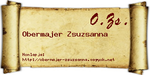 Obermajer Zsuzsanna névjegykártya